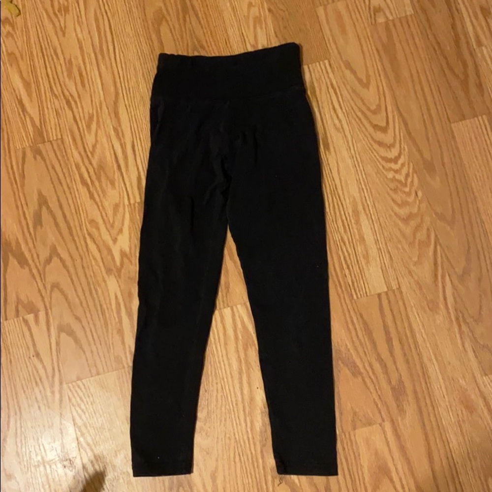 girls black justice leggings